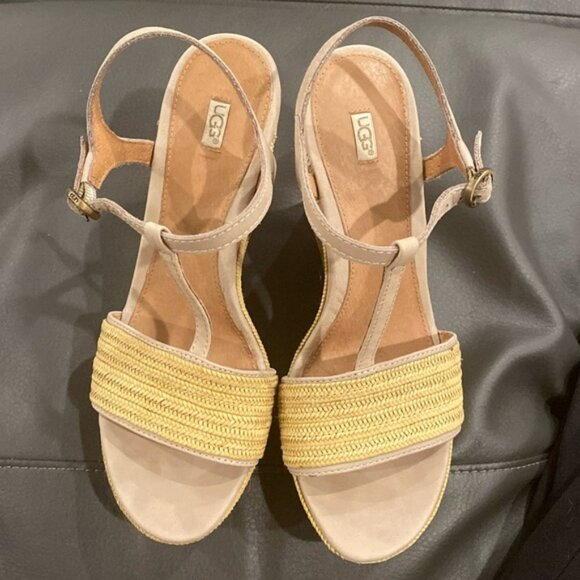 Super cute UGG platform sandal heels. Size 8. - Picture 1 of 8